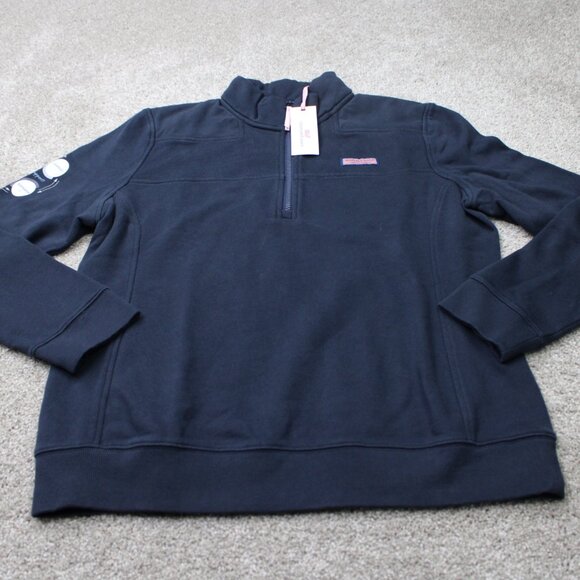 Vineyard Vines Sweatshirt NWT Mens Large Blue Collegiate Shep Shirt Ford Logo - Picture 2 of 16